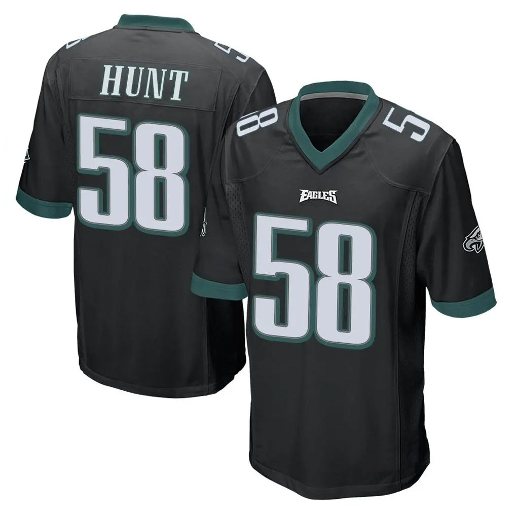 P.Eagles #58 Jalyx Hunt Player Black Home Game PETTCS Stitched Jerseys