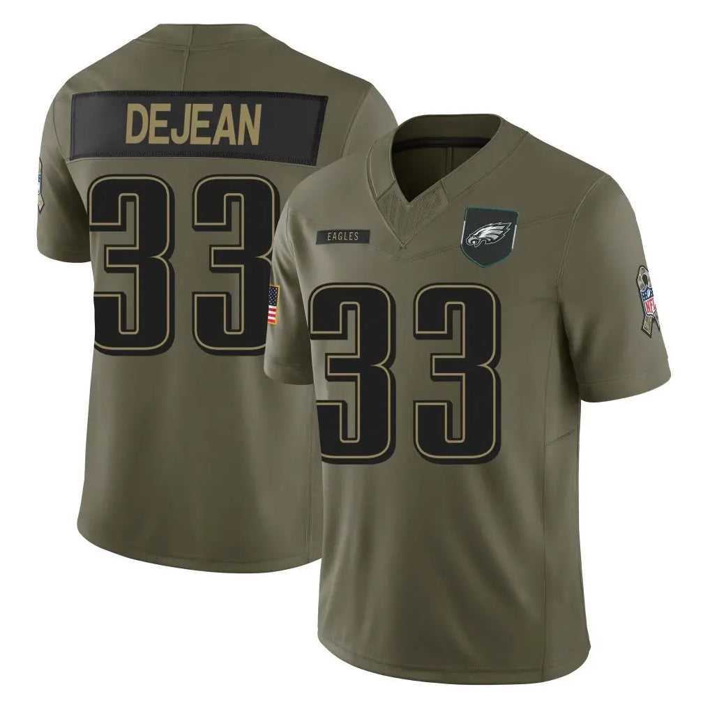 P.Eagles #33 Cooper DeJean Player Olive 2025 Salute To Service Limited PETTCS Stitched Jerseys