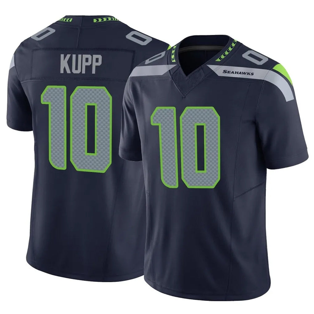 S.Seahawks #10 Cooper Kupp Player Navy Limited Vapor F.U.S.E. Home Game PETTCS Stitched Jerseys
