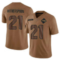 S.Seahawks #21 Devon Witherspoon Player Brown Limited Salute To Service Home Game PETTCS Stitched Jerseys