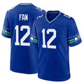 S.Seahawks #12 12th Fan Player Royal Throwback Home Game PETTCS Stitched Jerseys
