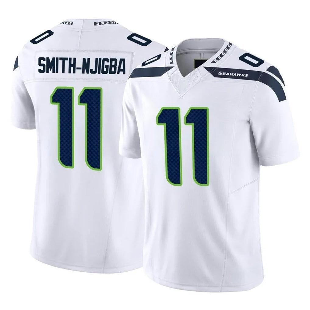 S.Seahawks #11 Jaxon Smith-Njigba Player White Limited Vapor F.U.S.E. Home Game PETTCS Stitched Jerseys
