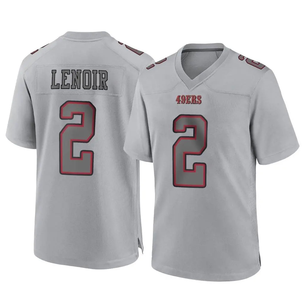SF.49ers #2 Deommodore Lenoir Player Gray Atmosphere Fashion Home Game PETTCS Stitched Jerseys