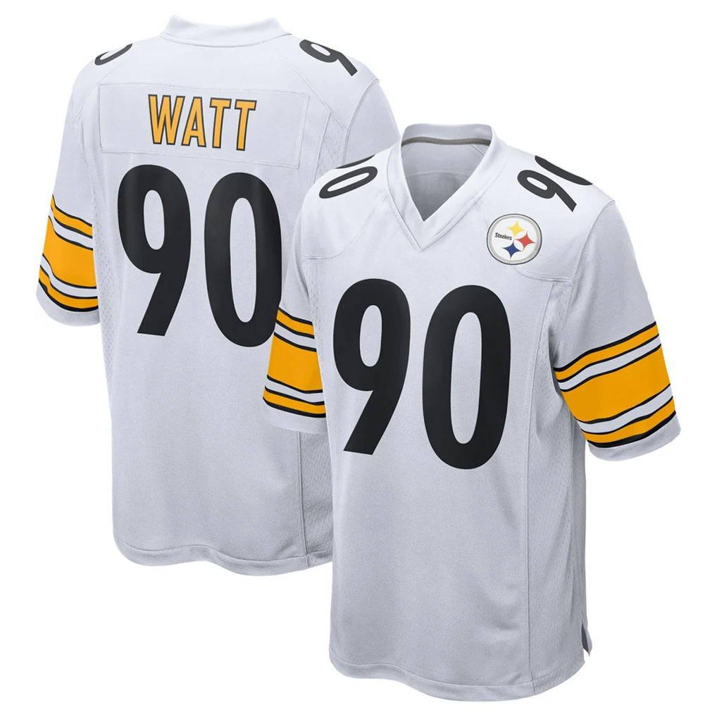 P.Steelers #90 T.J. Watt Player White Home Game PETTCS Stitched Jerseys