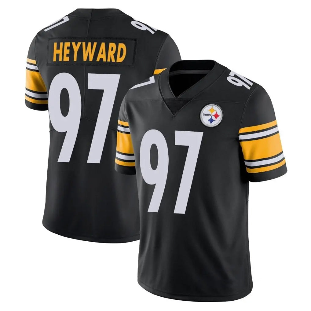 P.Steelers #97 Cameron Heyward Player Black Limited Vapor Untouchable Home Game PETTCS Stitched Jerseys