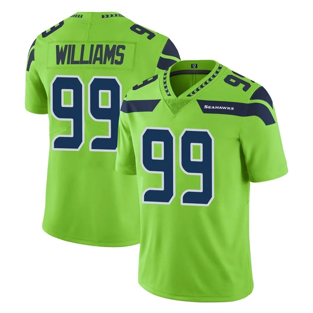 S.Seahawks #99 Leonard Williams Player Green Limited Color Rush Home Game PETTCS Stitched Jerseys