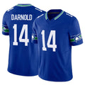 S.Seahawks #14 Sam Darnold Player Royal Limited Throwback Vapor F.U.S.E. Home Game PETTCS Stitched Jerseys