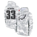 P.Eagles #33 Cooper DeJean Player Arctic Camo Salute to Service Pullover Hoodies Limited Game PETTCS Stitched Jerseys