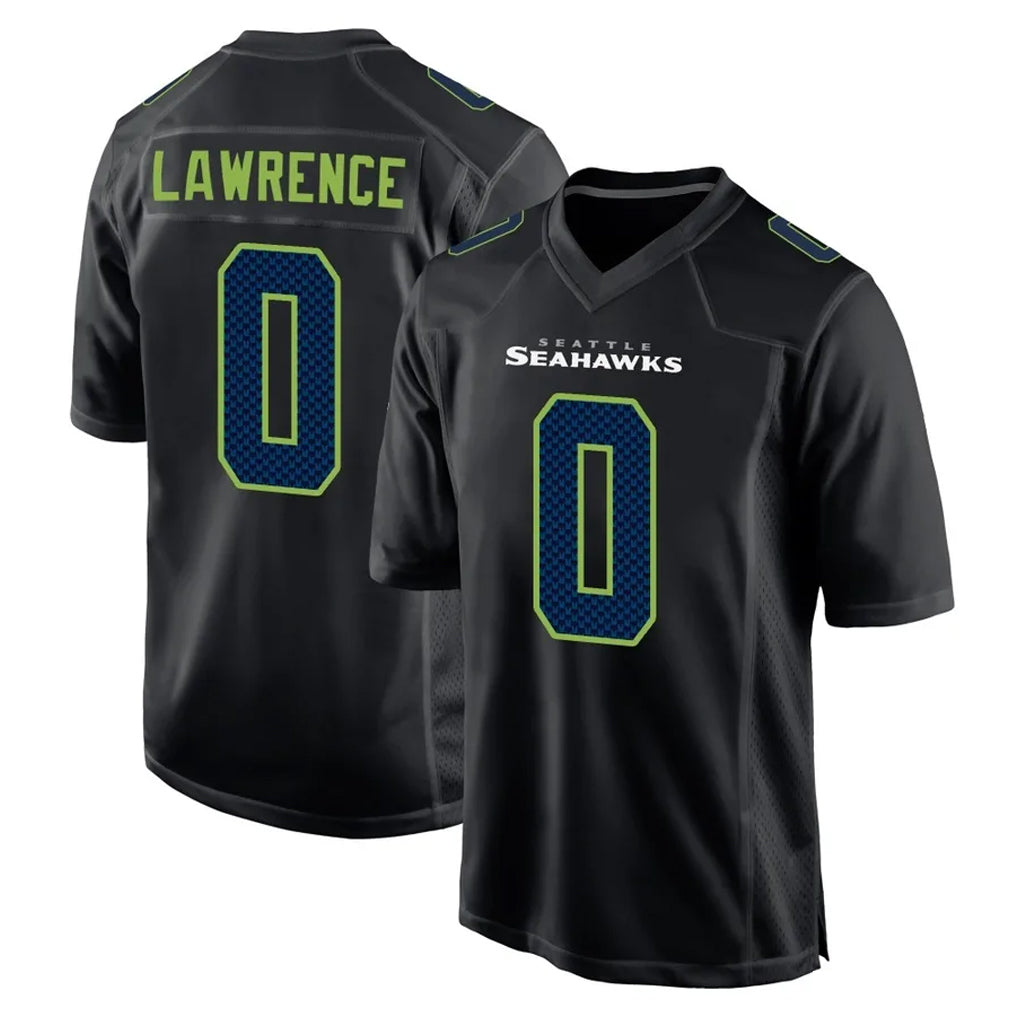 S.Seahawks #0 DeMarcus Lawrence Player Black Limited Fashion Home Game PETTCS Stitched Jerseys