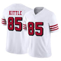 SF.49ers #85 George Kittle Player White Limited Alternate Vapor F.U.S.E. Home Game PETTCS Stitched Jerseys