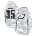 P.Eagles #35 Michael Carter II Player Arctic Camo Salute to Service Pullover Hoodies Limited Game PETTCS Stitched Jerseys