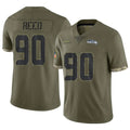 S.Seahawks #90 Jarran Reed Player Olive Limited Salute To Service Home Game PETTCS Stitched Jerseys