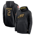 P.Eagles #2 Riq Woolen Player Black Salute to Service Hoodies Limited Game PETTCS Stitched Jerseys