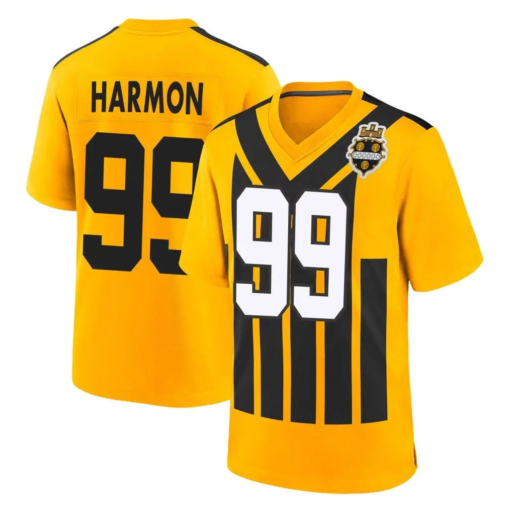 P.Steelers #99 Derrick Harmon Player Gold Limited 1933 Throwback Home Game PETTCS Stitched Jerseys