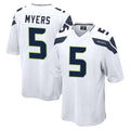 S.Seahawks #5 Jason Myers Player White Home Game PETTCS Stitched Jerseys