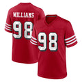 SF.49ers #98 Mykel Williams Player Red Limited Alternate Home Game PETTCS Stitched Jerseys