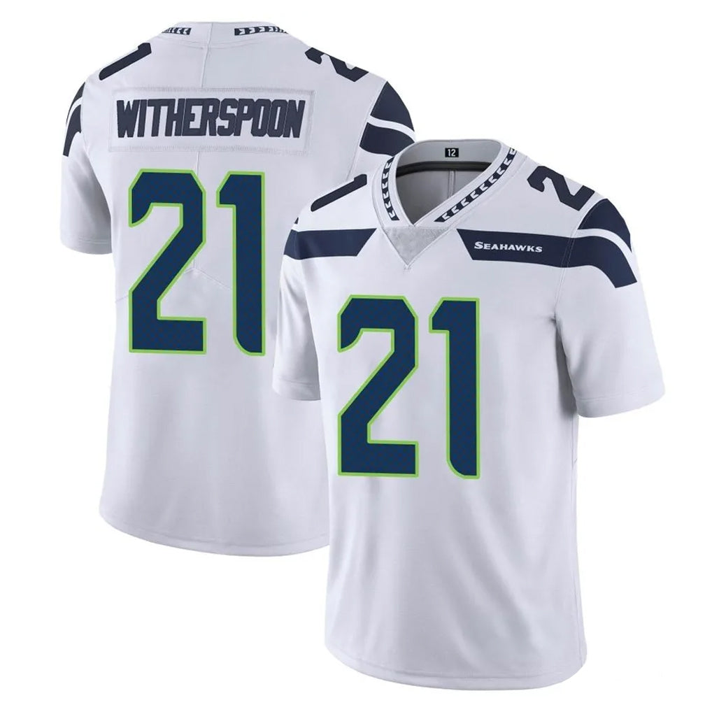 S.Seahawks #21 Devon Witherspoon Player White Limited Vapor Untouchable Home Game PETTCS Stitched Jerseys