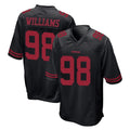 SF.49ers #98 Mykel Williams Player Black Alternate Home Game PETTCS Stitched Jerseys