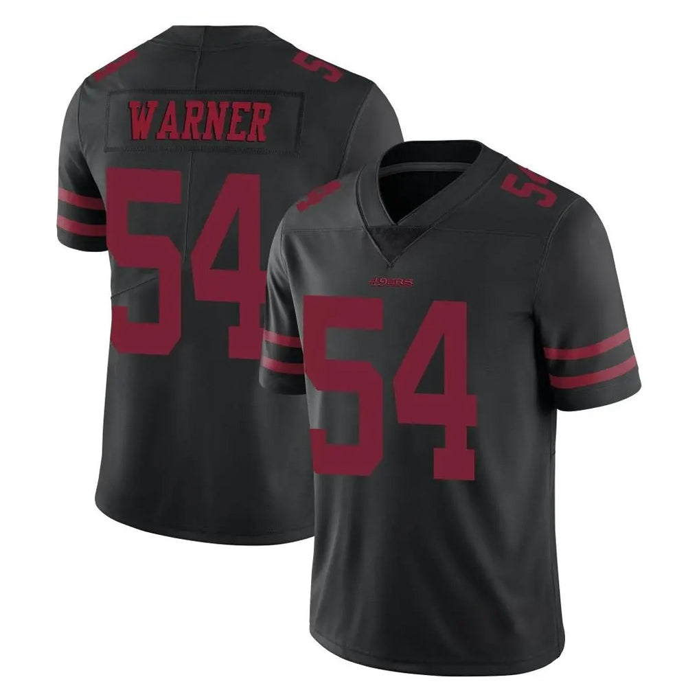 SF.49ers #54 Fred Warner Player Black Alternate Limited Vapor Untouchable Home Game PETTCS Stitched Jerseys