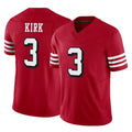 SF.49ers #3 Christian Kirk Player Red Limited Alternate Vapor F.U.S.E. Home Game PETTCS Stitched Jerseys