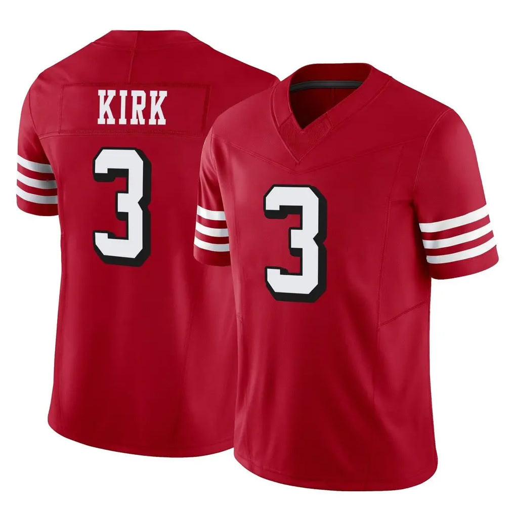 SF.49ers #3 Christian Kirk Player Red Limited Alternate Vapor F.U.S.E. Home Game PETTCS Stitched Jerseys