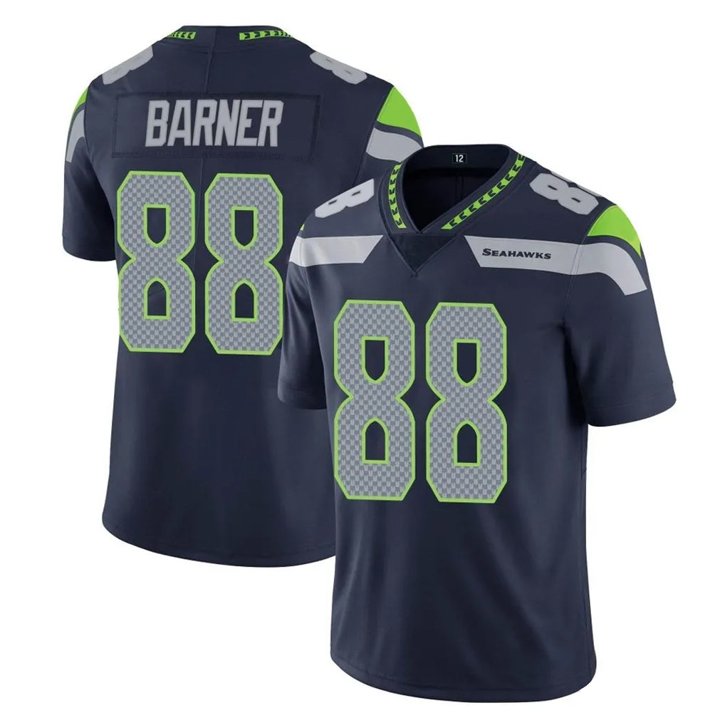 S.Seahawks #88 AJ Barner Player Navy Limited Vapor Untouchable Home Game PETTCS Stitched Jerseys