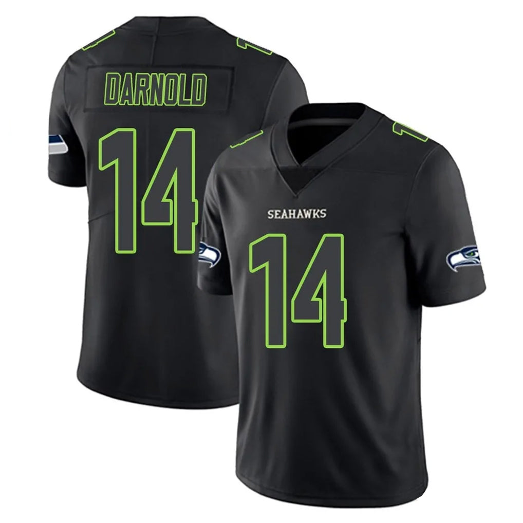S.Seahawks #14 Sam Darnold Player Black Impact Limited Home Game PETTCS Stitched Jerseys