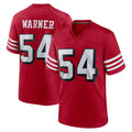 SF.49ers #54 Fred Warner Player Red Limited Alternate Home Game PETTCS Stitched Jerseys