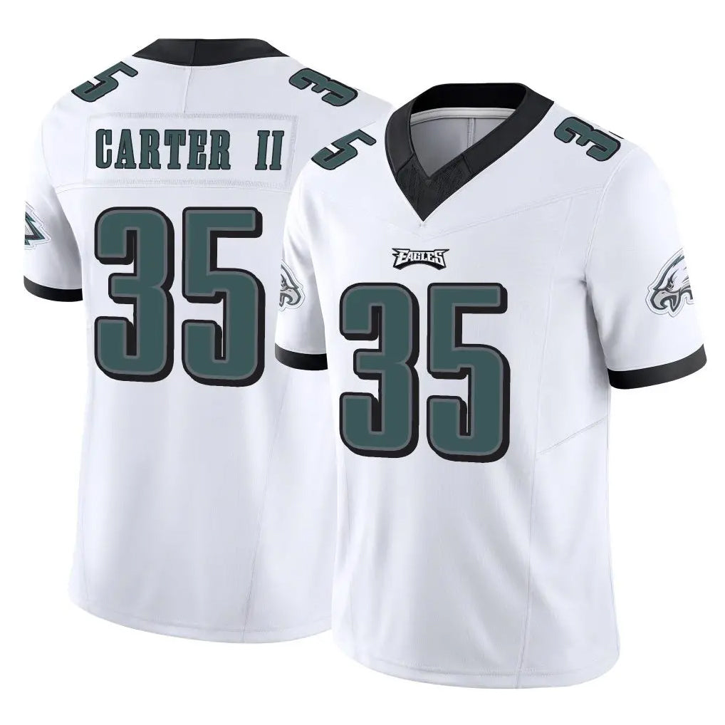 P.Eagles #35 Michael Carter II Player White Limited Vapor F.U.S.E. Home Game PETTCS Stitched Jerseys
