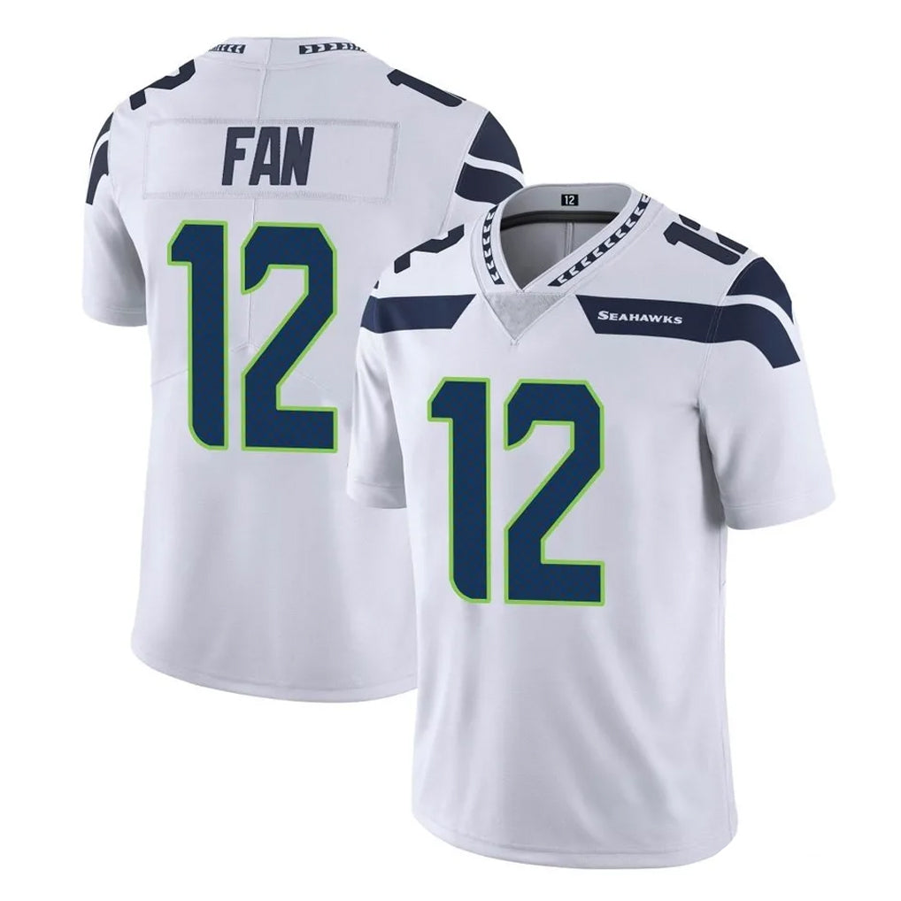 S.Seahawks #12 12th Fan Player White Limited Vapor Untouchable Home Game PETTCS Stitched Jerseys