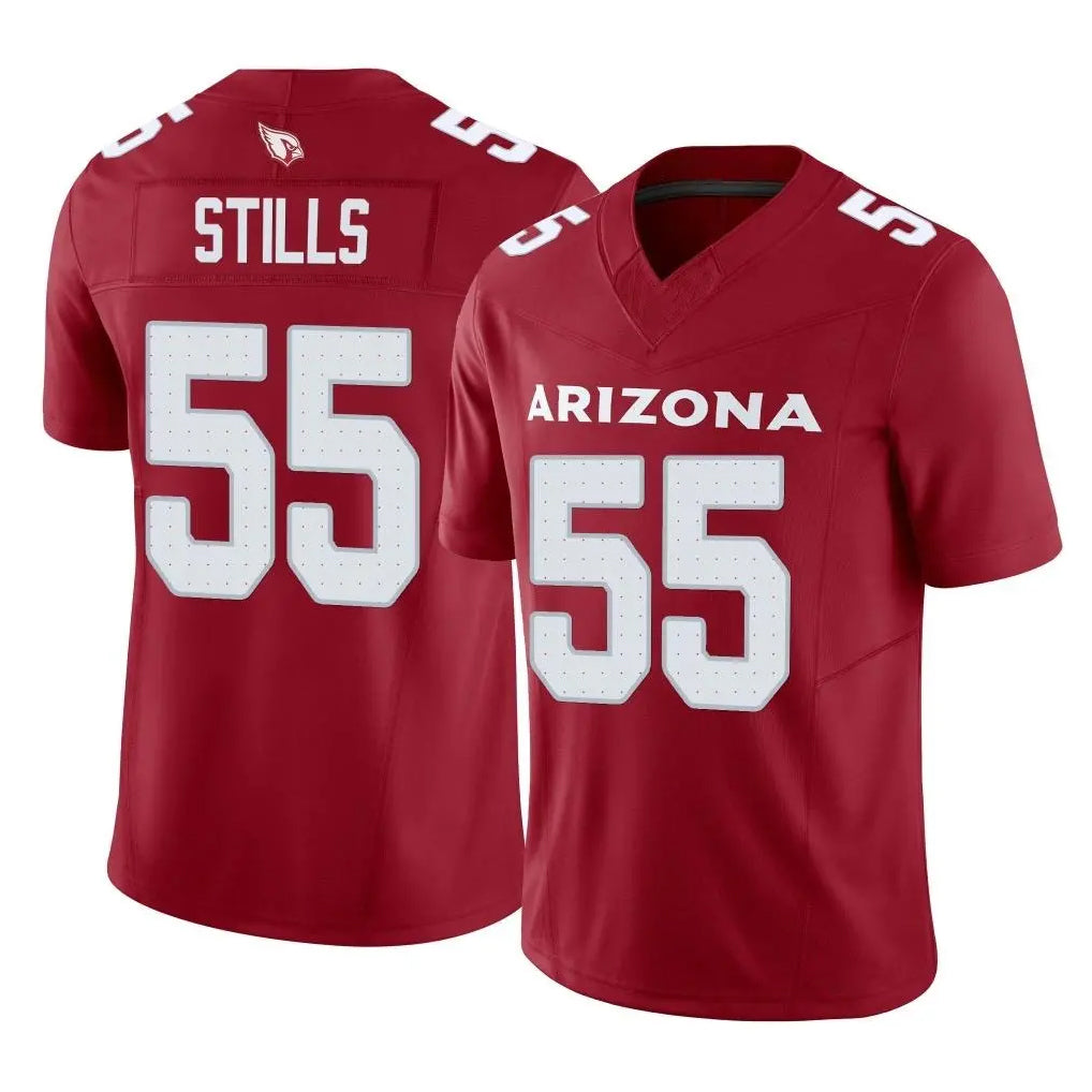 A.Cardinals #55 Dante Stills Player Cardinal Vapor F.U.S.E. Limited Home Game PETTCS Stitched Jerseys