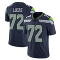 S.Seahawks #72 Abraham Lucas Player Navy Limited Vapor Untouchable Home Game PETTCS Stitched Jerseys