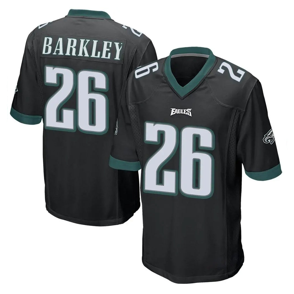 P.Eagles #26 Saquon Barkley Player Black Home Game PETTCS Stitched Jerseys