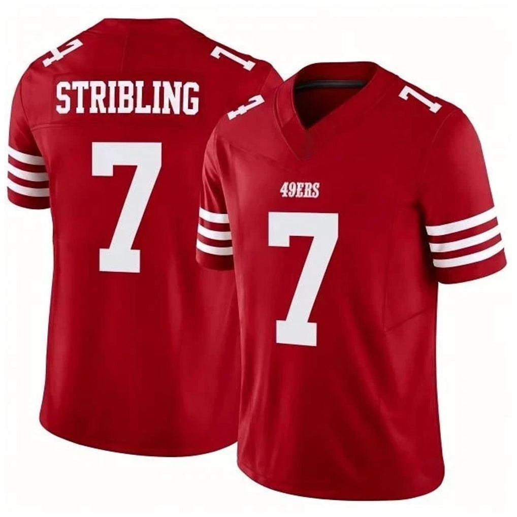 SF.49ers #7 De'Zhaun Stribling Player Red Limited Vapor F.U.S.E. Home Game PETTCS Stitched Jerseys