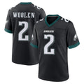 P.Eagles #2 Riq Woolen Player Black Game Home PETTCS Stitched Jerseys