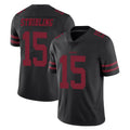 SF.49ers #15 De'Zhaun Stribling Player Black Alternate Limited Vapor Untouchable Home Game PETTCS Stitched Jerseys
