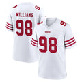 SF.49ers #98 Mykel Williams Player White Game Home PETTCS Stitched Jerseys