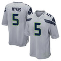 S.Seahawks #5 Jason Myers Player Gray Home Game PETTCS Stitched Jerseys