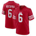 SF.49ers #6 Malik Mustapha Player Red Game Home PETTCS Stitched Jerseys