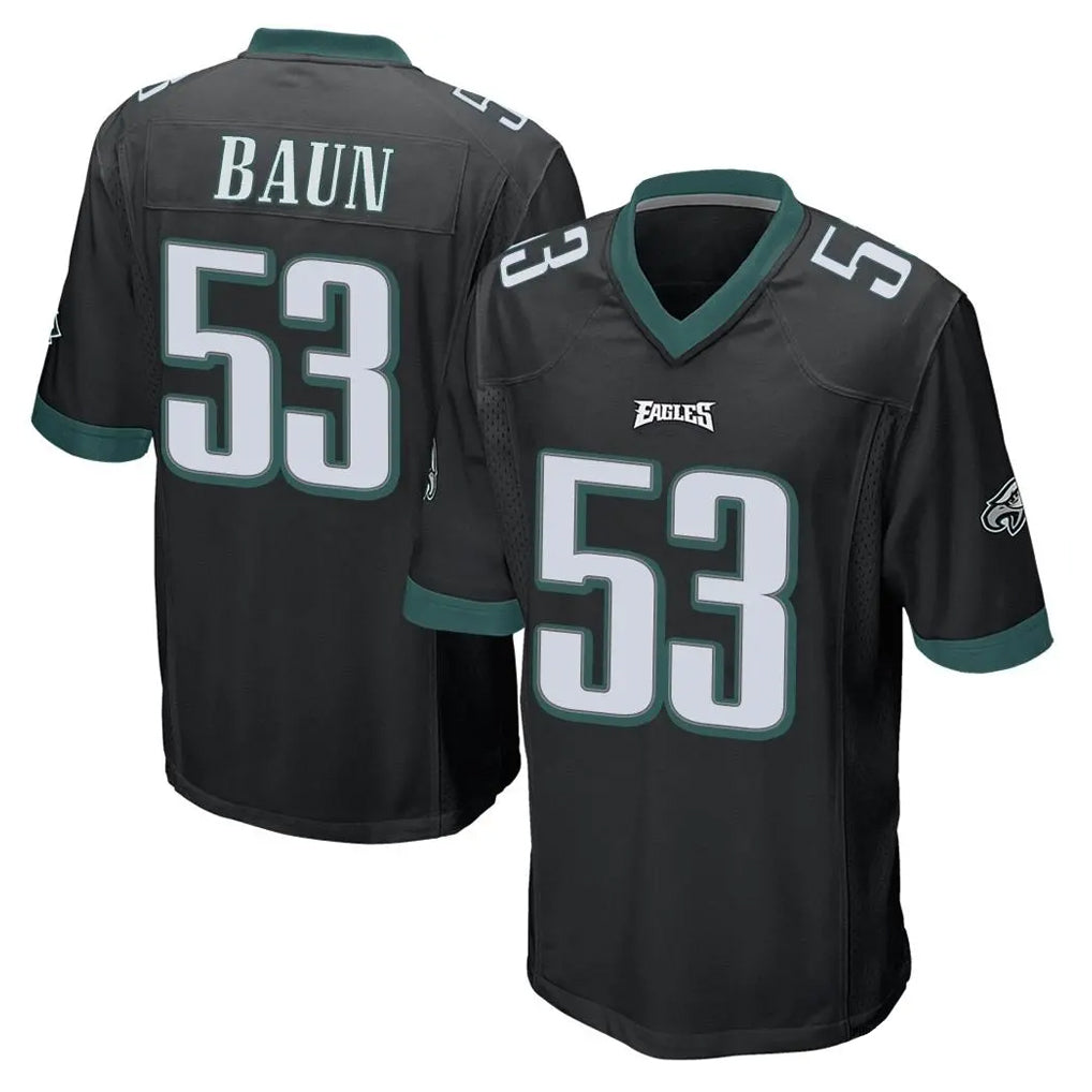 P.Eagles #53 Zack Baun Player Black Home Game PETTCS Stitched Jerseys