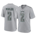 P.Eagles #2 Riq Woolen Player Gray Atmosphere Fashion Home Game PETTCS Stitched Jerseys