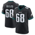 P.Eagles #68 Jordan Mailata Player Black Game Home PETTCS Stitched Jerseys