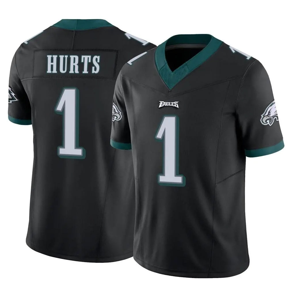 P.Eagles #1 Jalen Hurts Player Black Limited Vapor F.U.S.E. Home Game PETTCS Stitched Jerseys