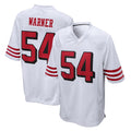 SF.49ers #54 Fred Warner Player White Limited Home Game PETTCS Stitched Jerseys