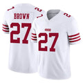 SF.49ers #27 Ji'Ayir Brown Player White Limited Vapor F.U.S.E. Home Game PETTCS Stitched Jerseys