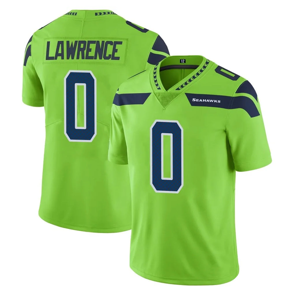 S.Seahawks #0 DeMarcus Lawrence Player Green Limited Color Rush Home Game PETTCS Stitched Jerseys