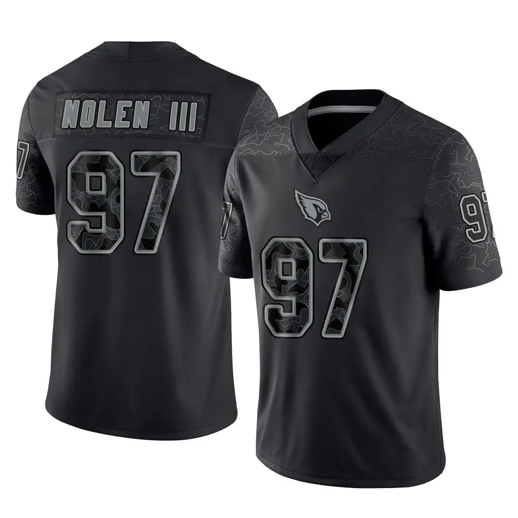 A.Cardinals #97 Walter Nolen III Player Black RFLCTV Limited Home Game PETTCS Stitched Jerseys