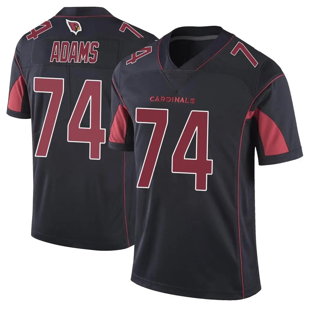 A.Cardinals #74 Isaiah Adams Player Black Limited Elite Home Game PETTCS Stitched Jerseys