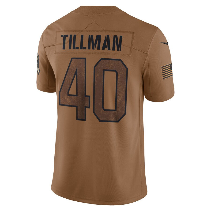 A.Cardinals #40 Pat Tillman Player Brown Salute To Service Limited PETTCS Stitched Jerseys