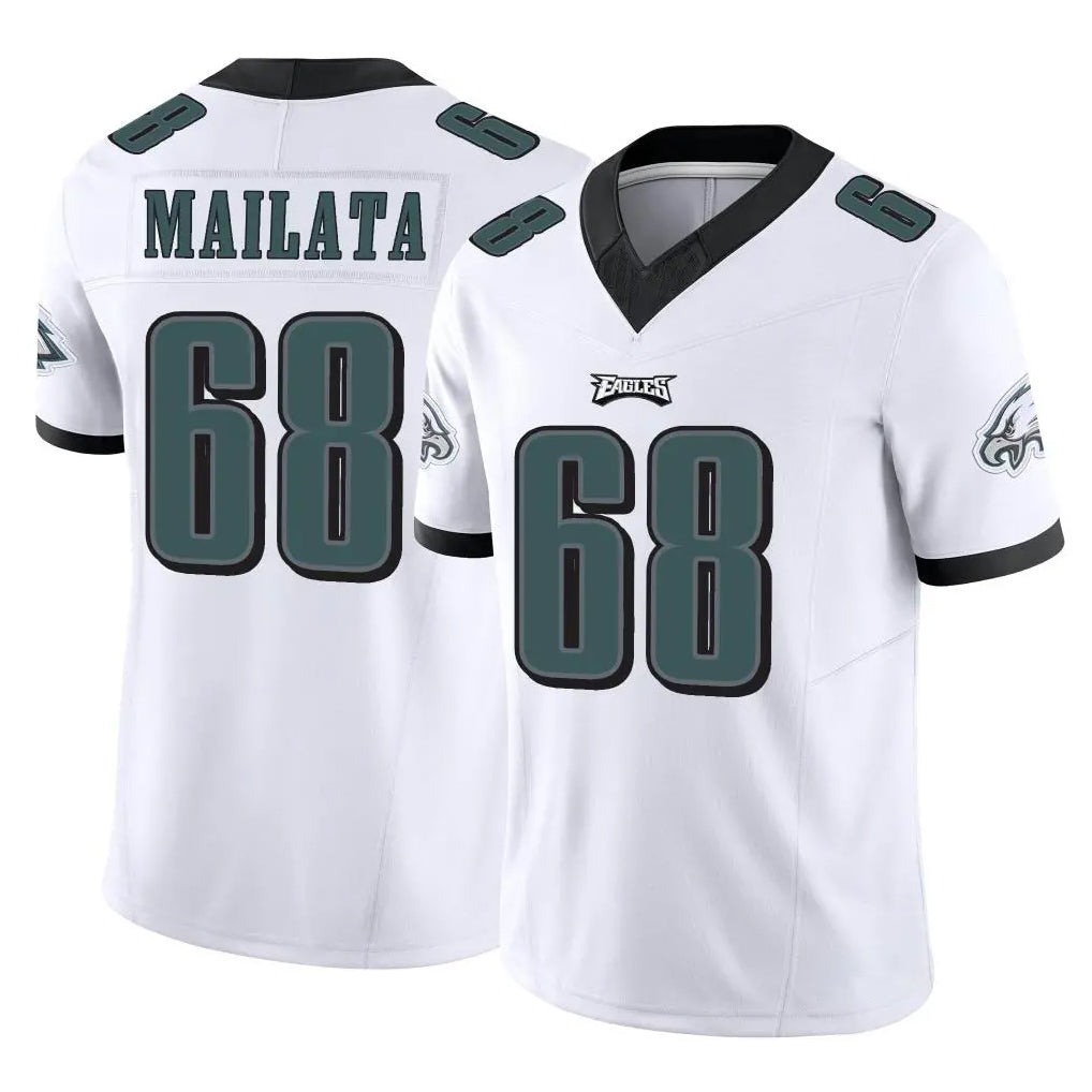 P.Eagles #68 Jordan Mailata Player White Limited Vapor F.U.S.E. Home Game PETTCS Stitched Jerseys